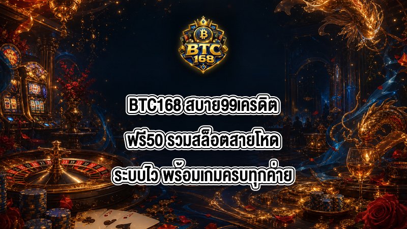 BTC168 สบาย99เครดิตฟรี50